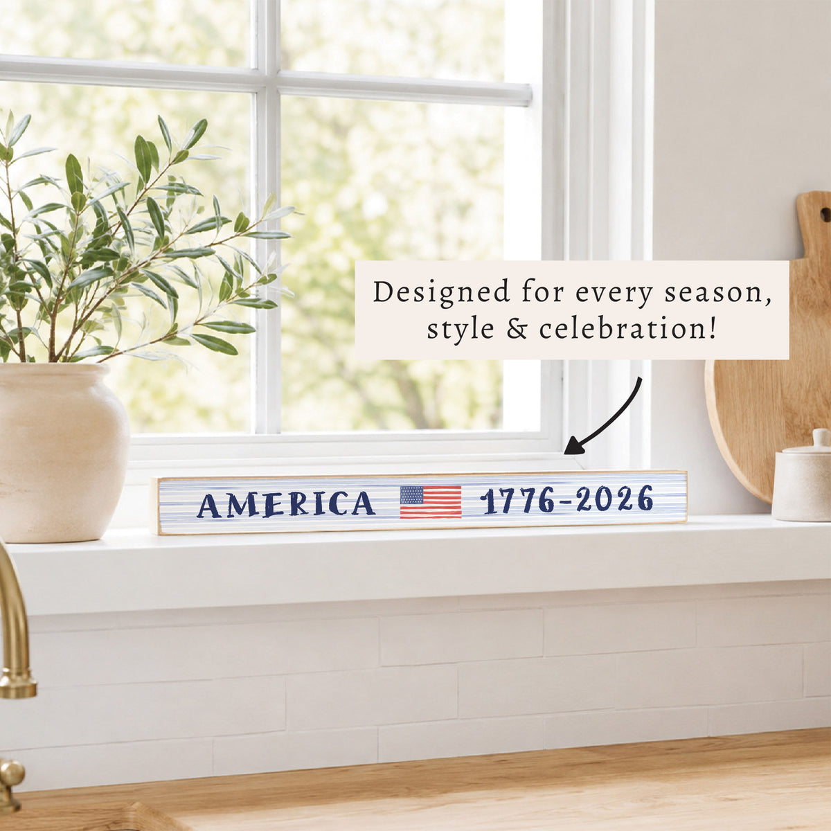 America Flag 1776-2026 Skinny Sign