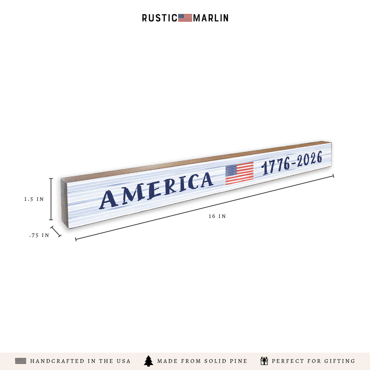 America Flag 1776-2026 Skinny Sign