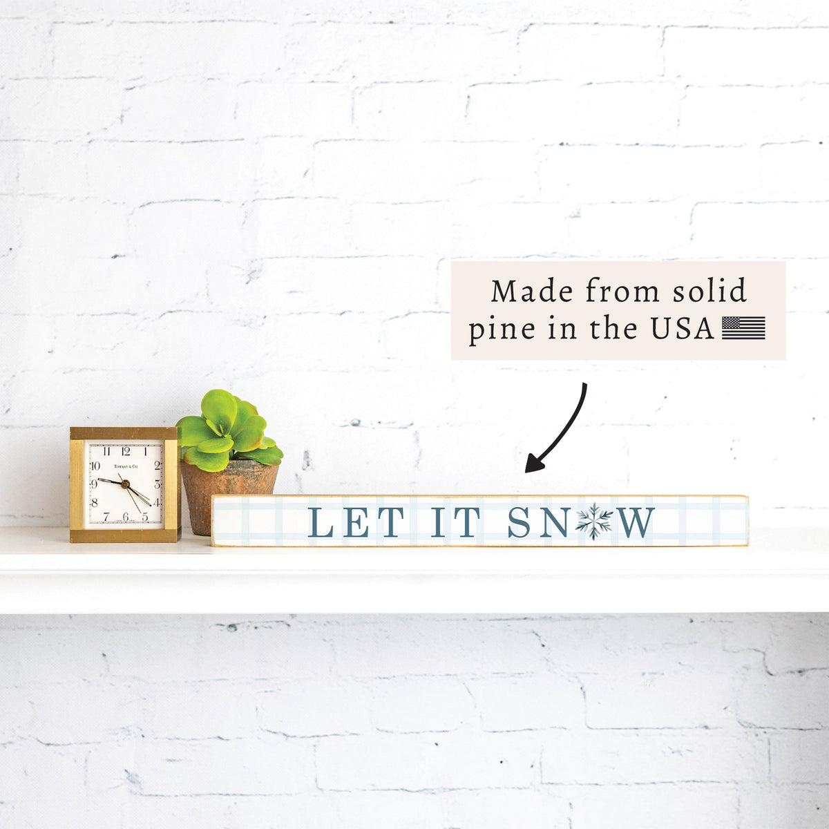 Snowflake Let It Snow Skinny Sign