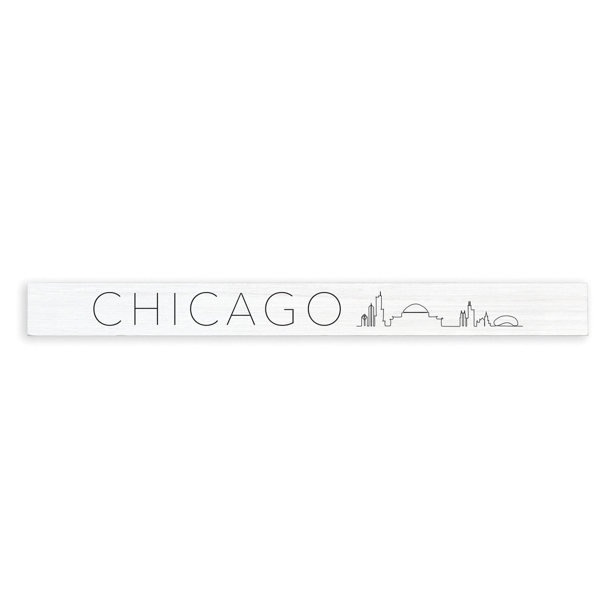 Chicago City Line Art Skinny Sign