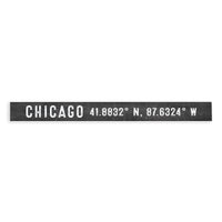 Chicago Coordinates Skinny Sign