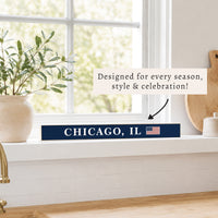 Chicago, Illinois USA Flag Skinny Sign