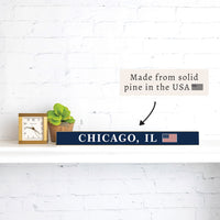 Chicago, Illinois USA Flag Skinny Sign
