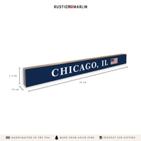 Chicago, Illinois USA Flag Skinny Sign