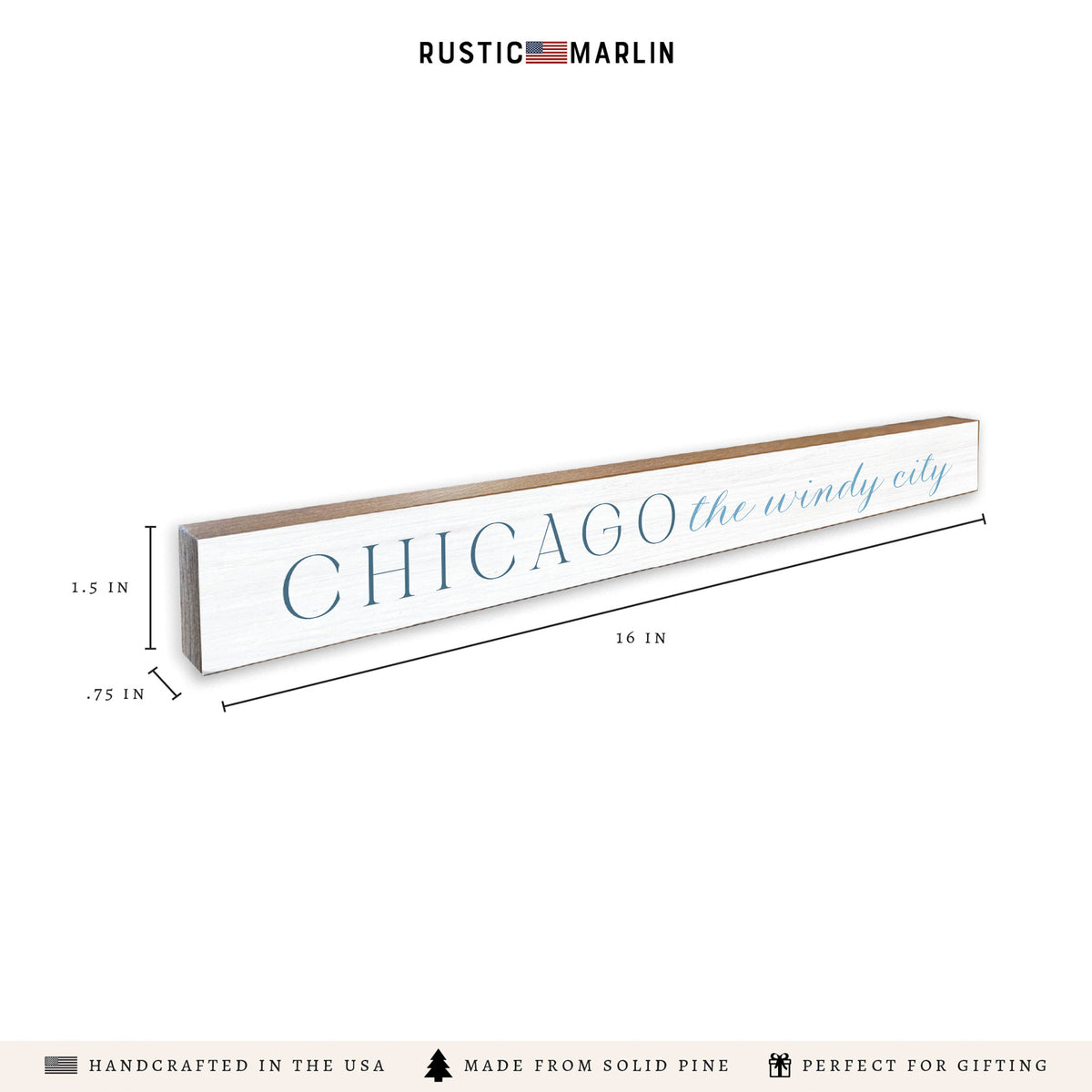 Chicago The Windy City Skinny Sign