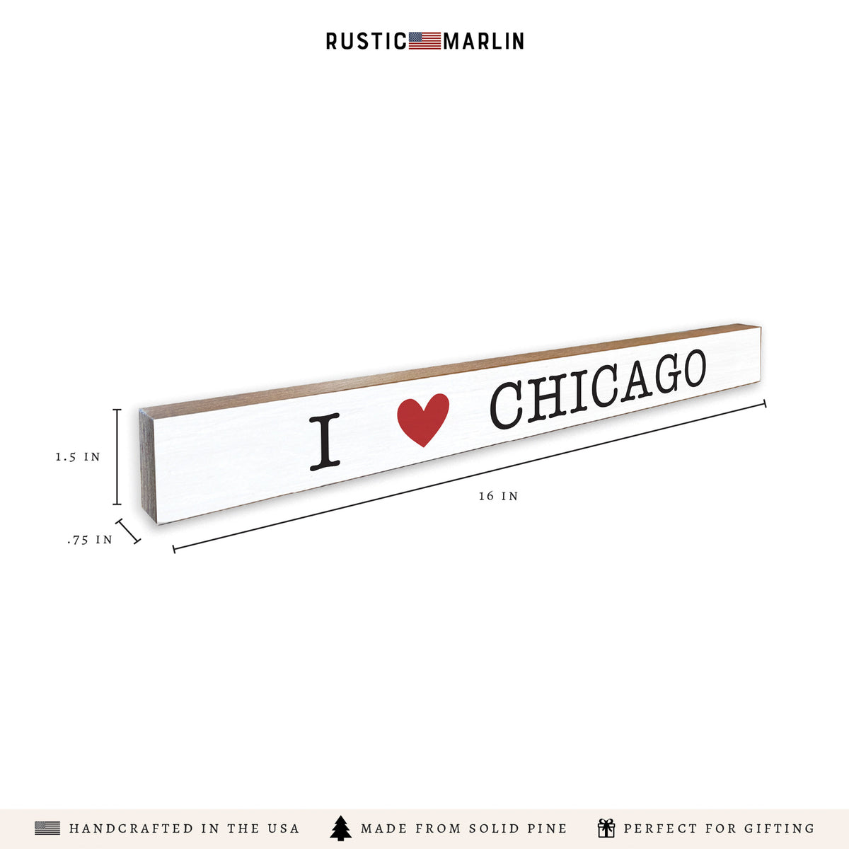 I Love Chicago Skinny Sign