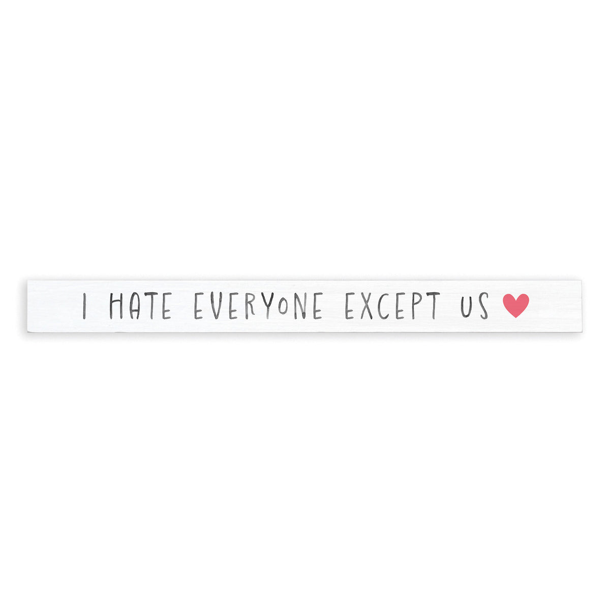 I Hate Everyone Except Us Skinny Sign
