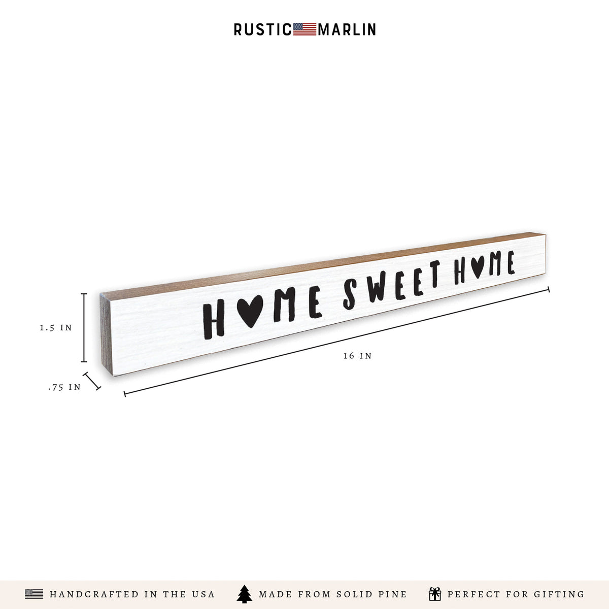 Home Sweet Home Hearts Skinny Sign