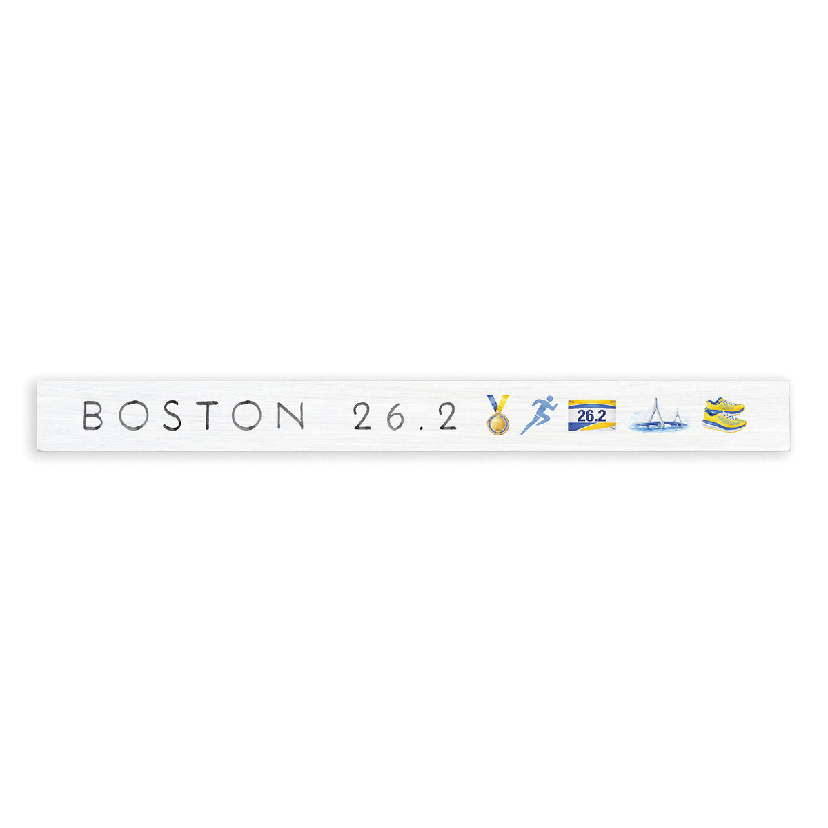 Boston 26.2 Marathon Icons Skinny Sign