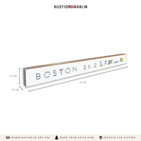 Boston 26.2 Marathon Icons Skinny Sign