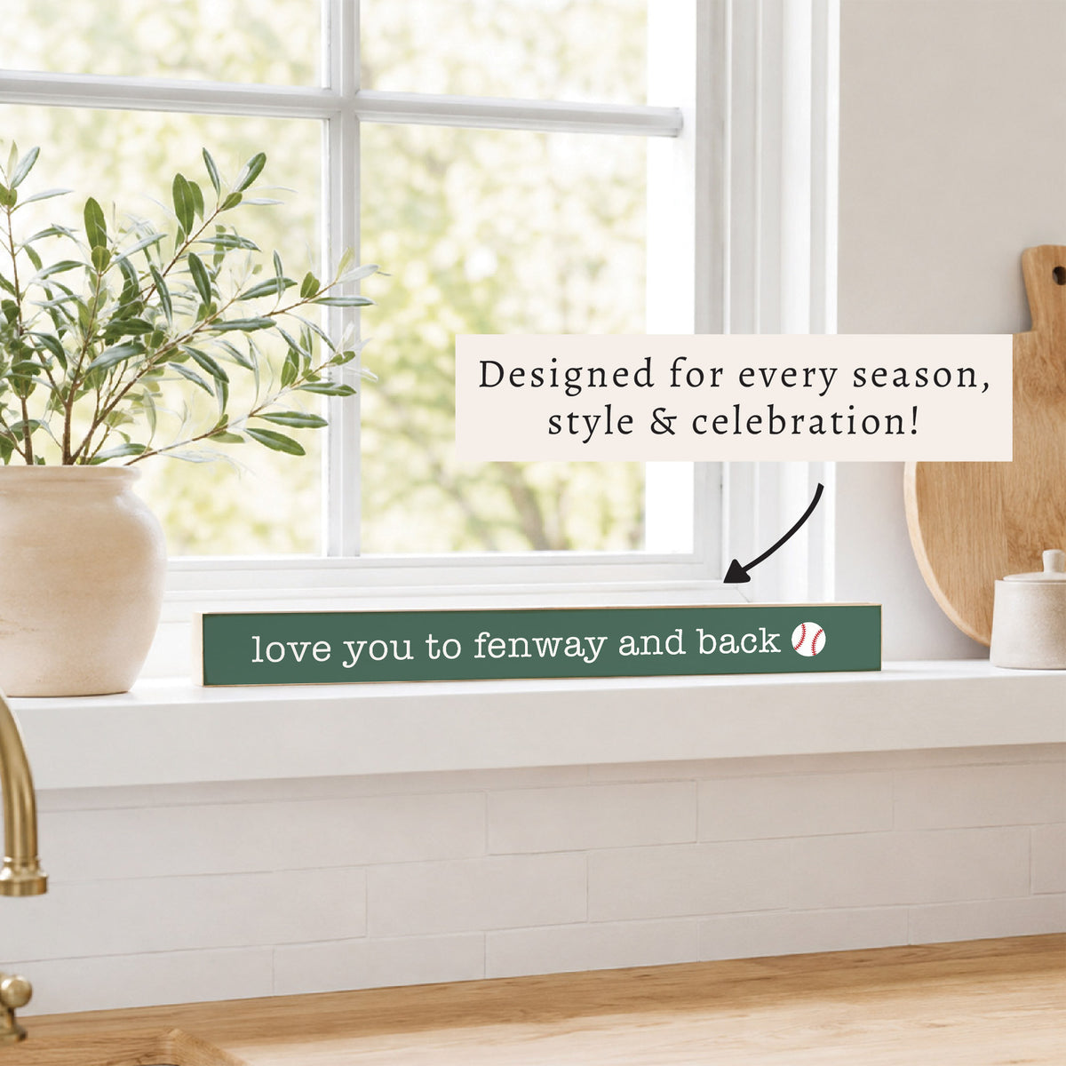 Love You to Fenway and Back Skinny Sign