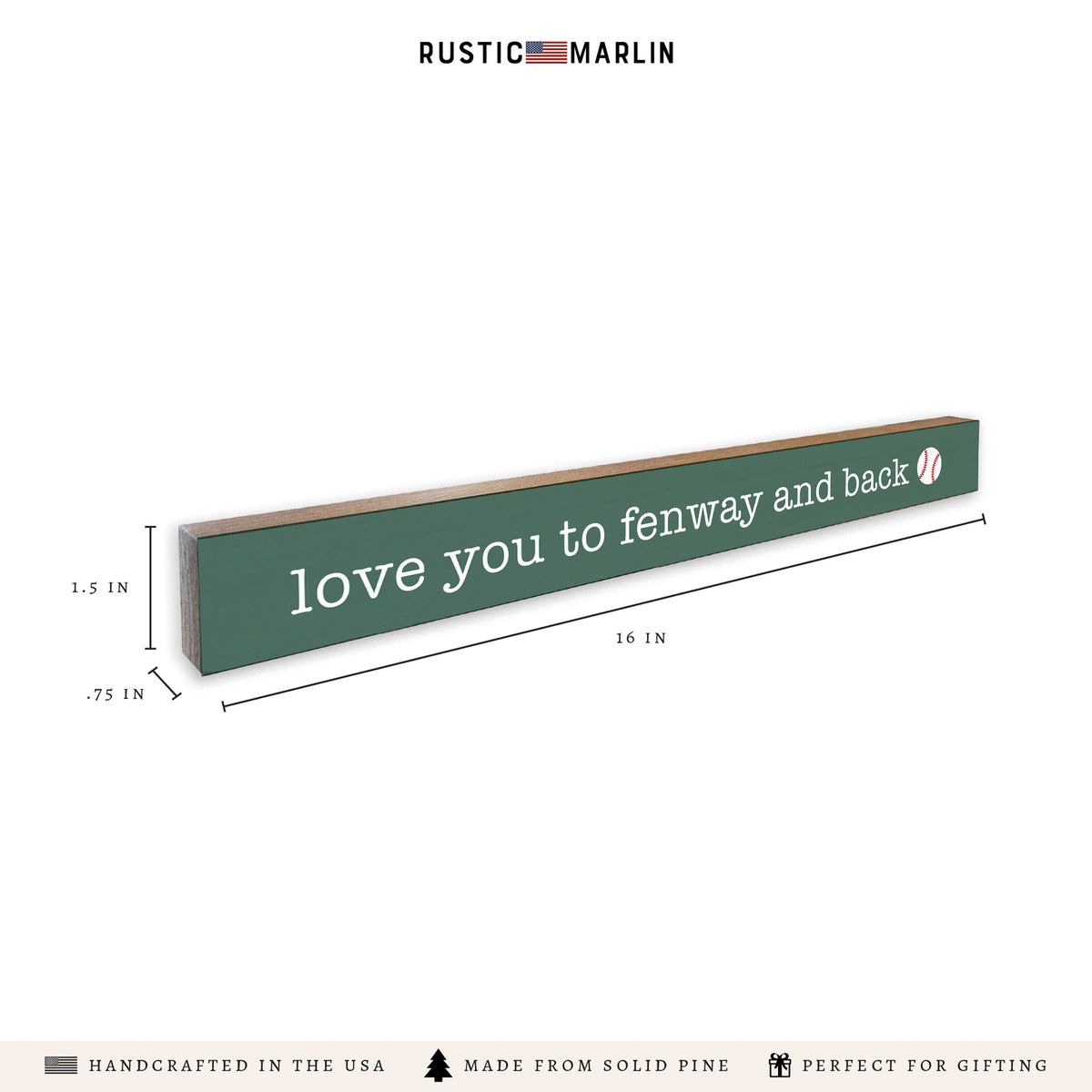Love You to Fenway and Back Skinny Sign