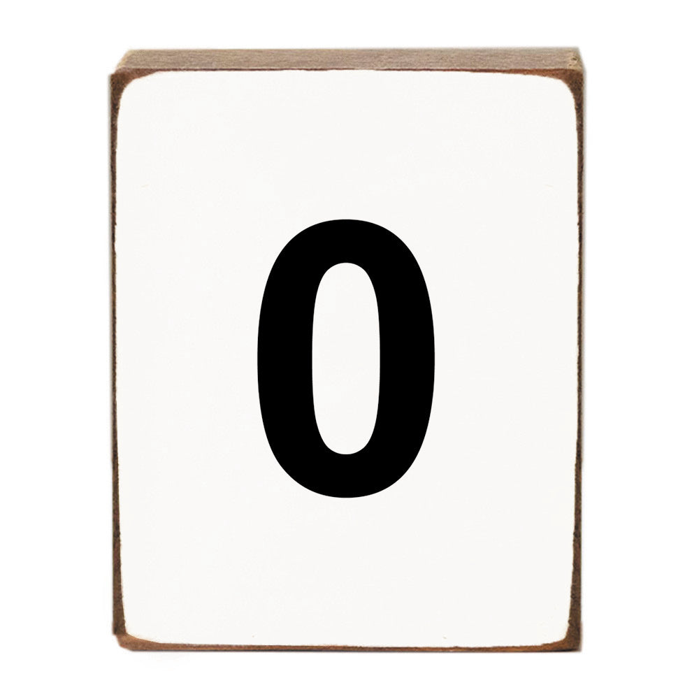 Letter Block Number - Black