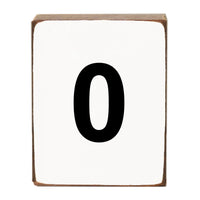Letter Block Number - Black