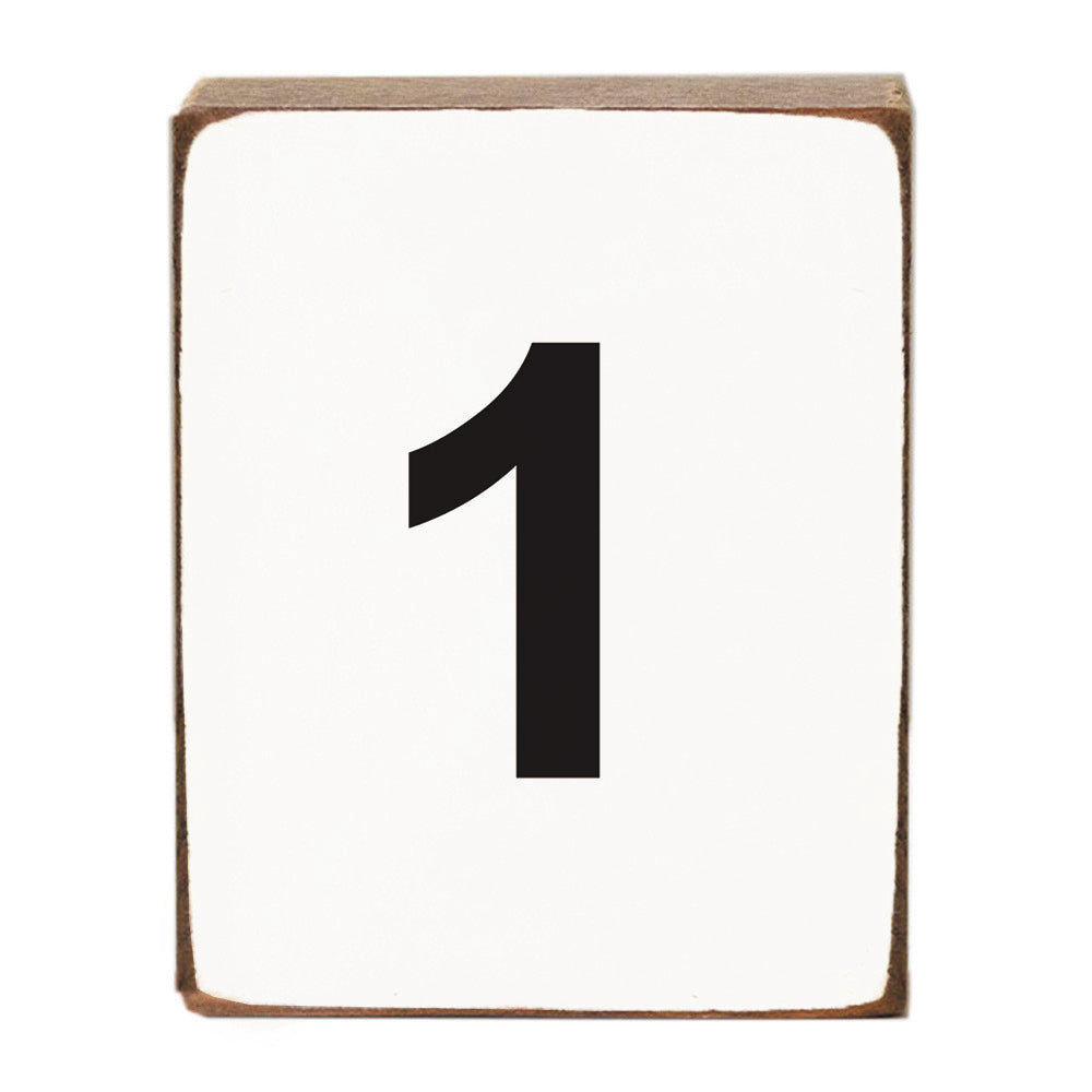 Letter Block Number - Black
