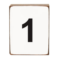 Letter Block Number - Black