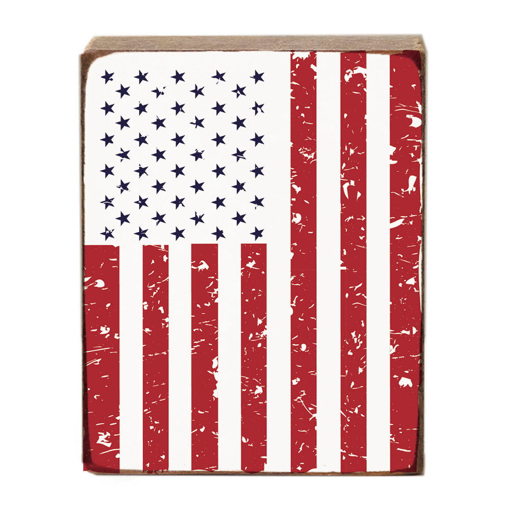 Flag Wood Block