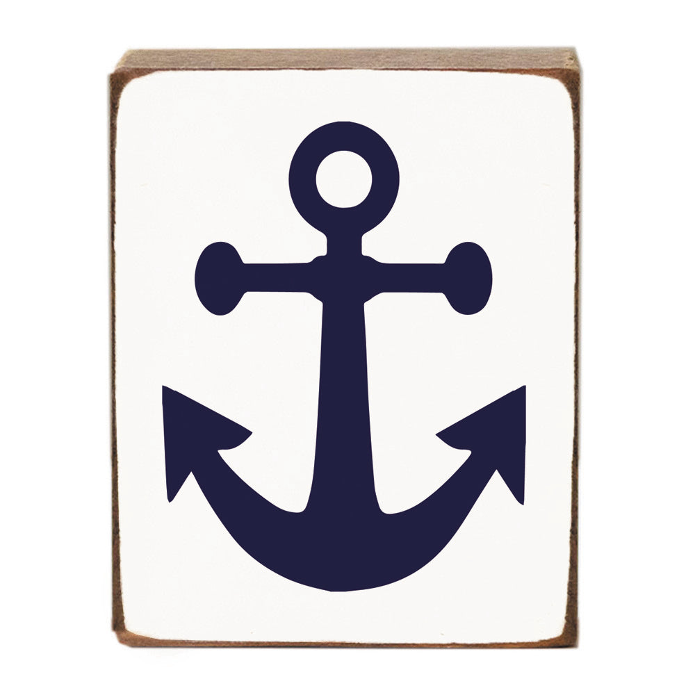 Navy Anchor Block Sign