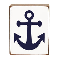 Navy Anchor Block Sign
