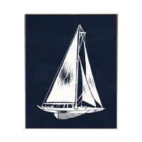 Sketched Sailboat Block Sign