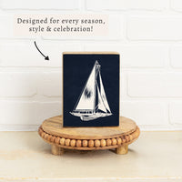 Sketched Sailboat Block Sign