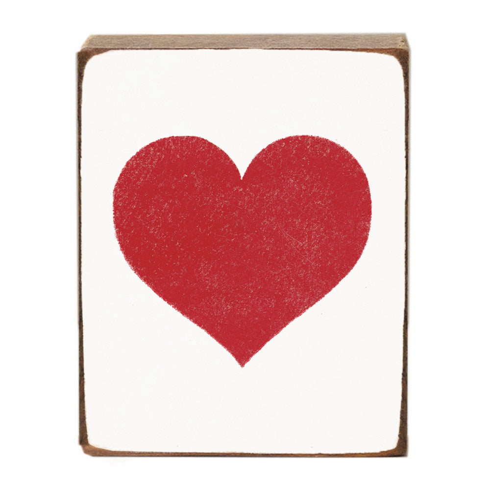 Red Heart Block Sign