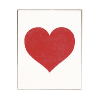 Red Heart Block Sign