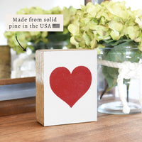 Red Heart Block Sign