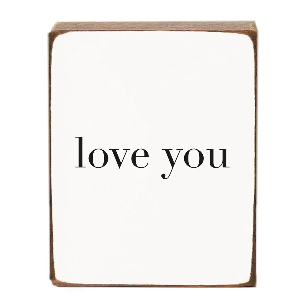 Love You Block Sign
