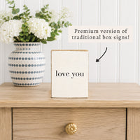 Love You Block Sign