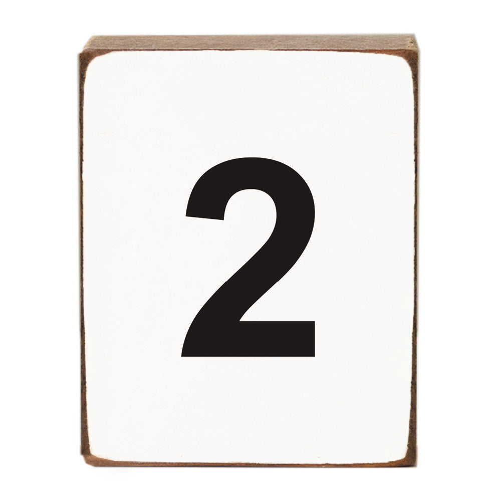 Letter Block Number - Black