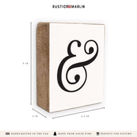 Ampersand Block Sign