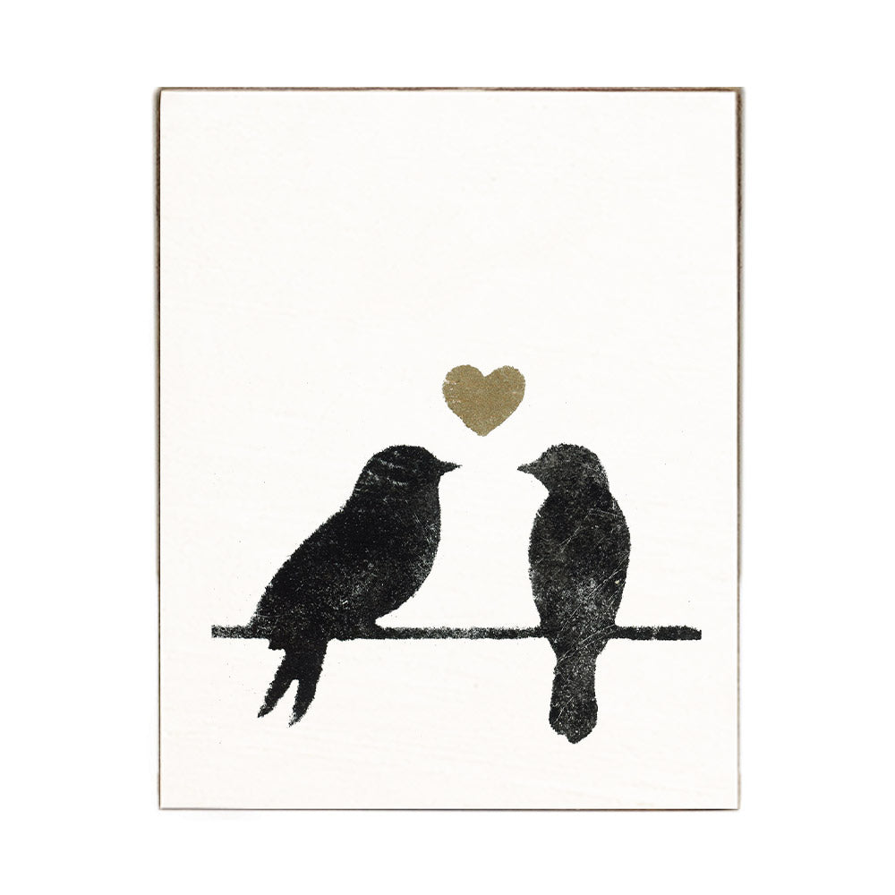Love Birds Block Sign