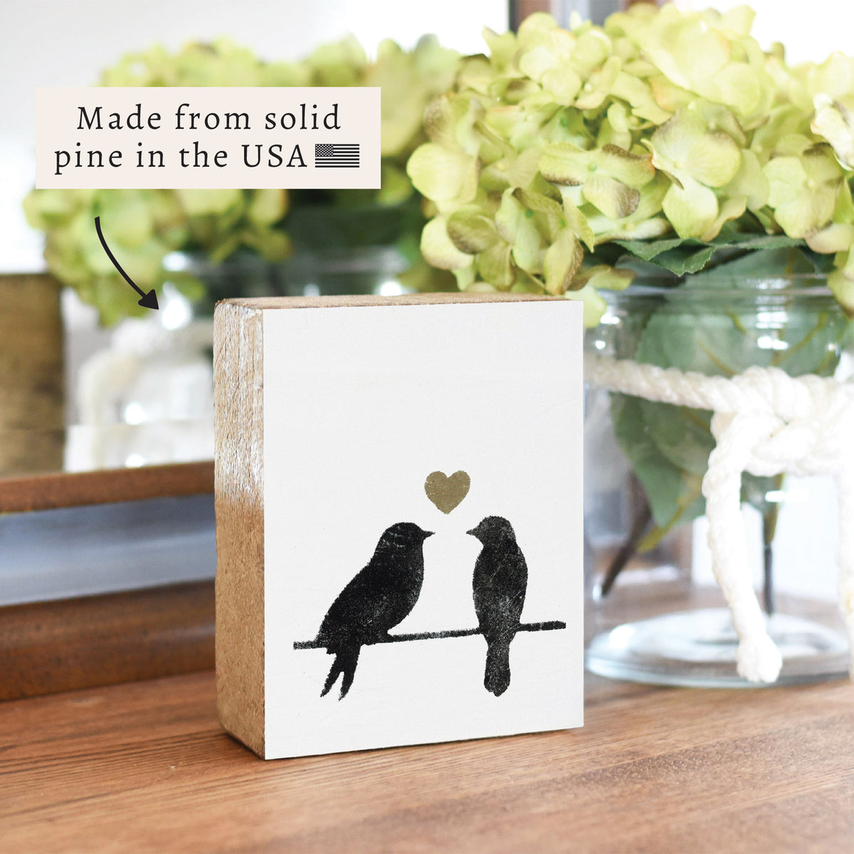 Love Birds Block Sign