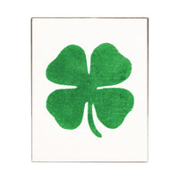 Four Leaf Clover Block Sign