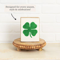 Four Leaf Clover Block Sign