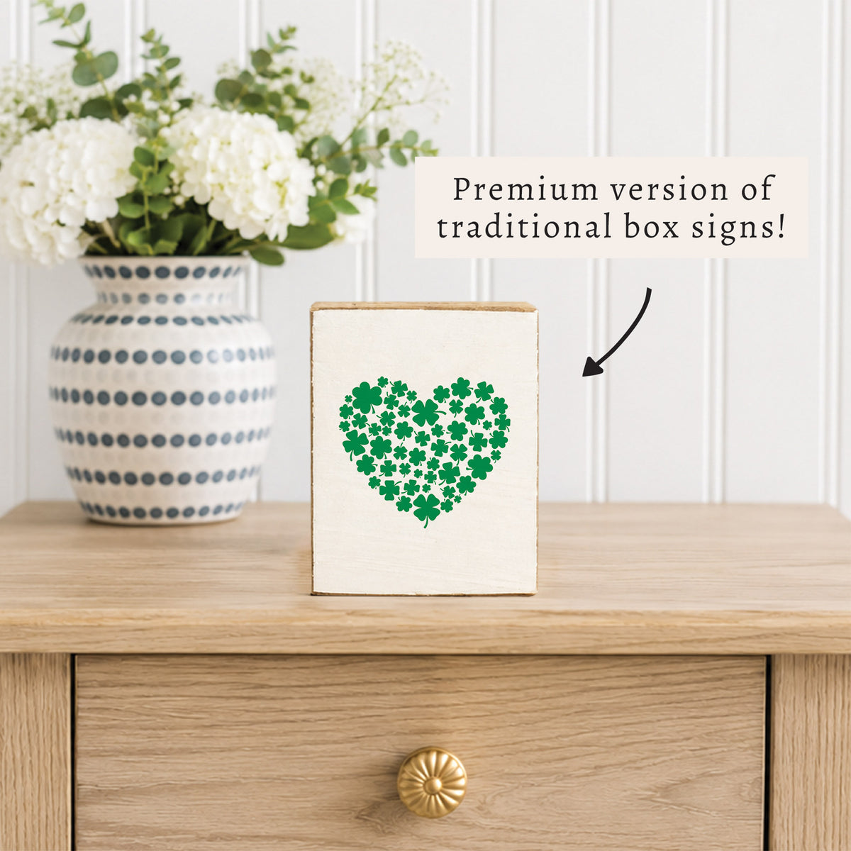 Clover Heart Block Sign