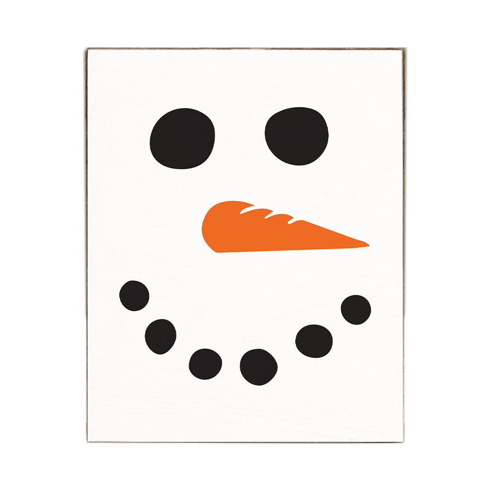 Snowman Face Block Sign