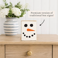 Snowman Face Block Sign