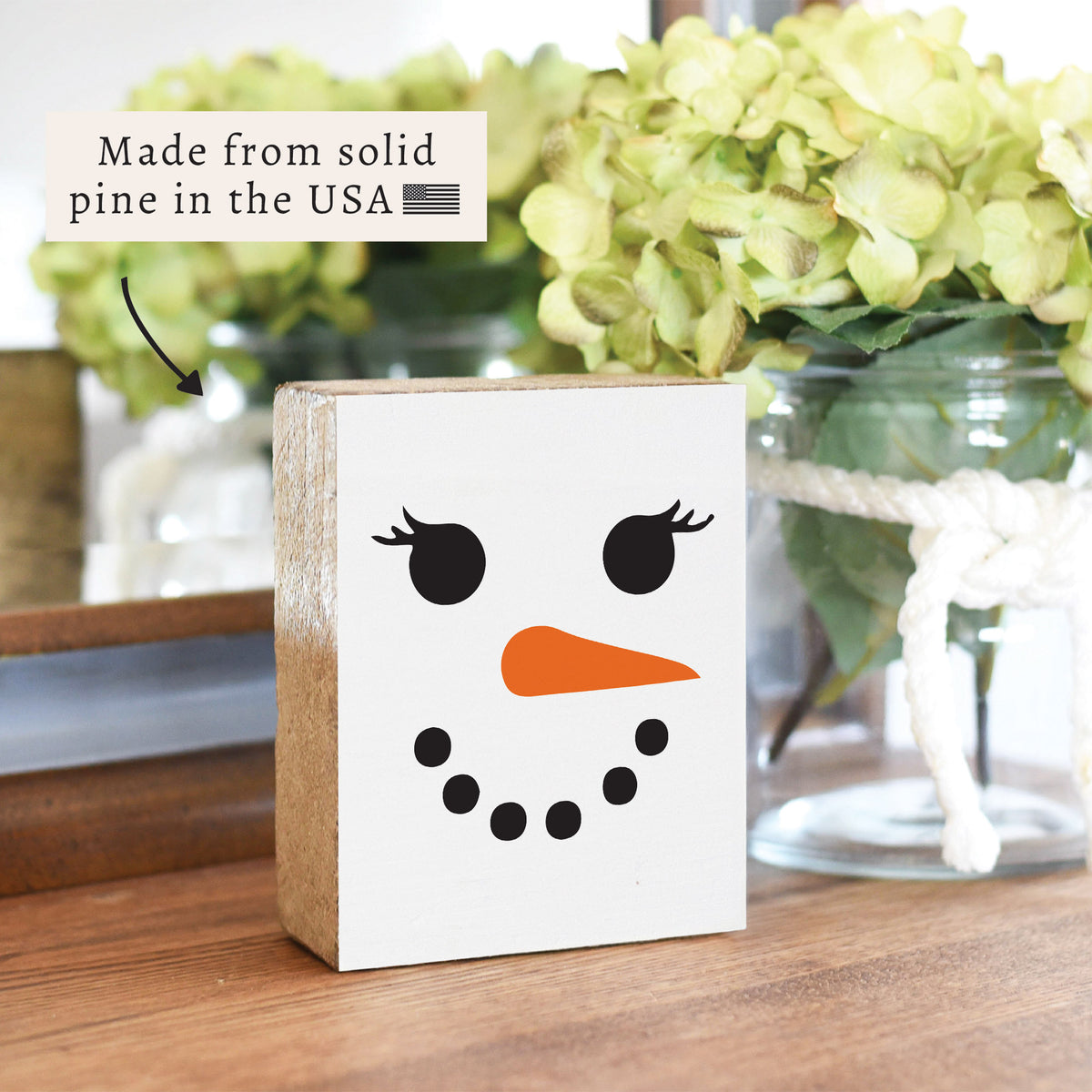 Snowlady Face Block Sign