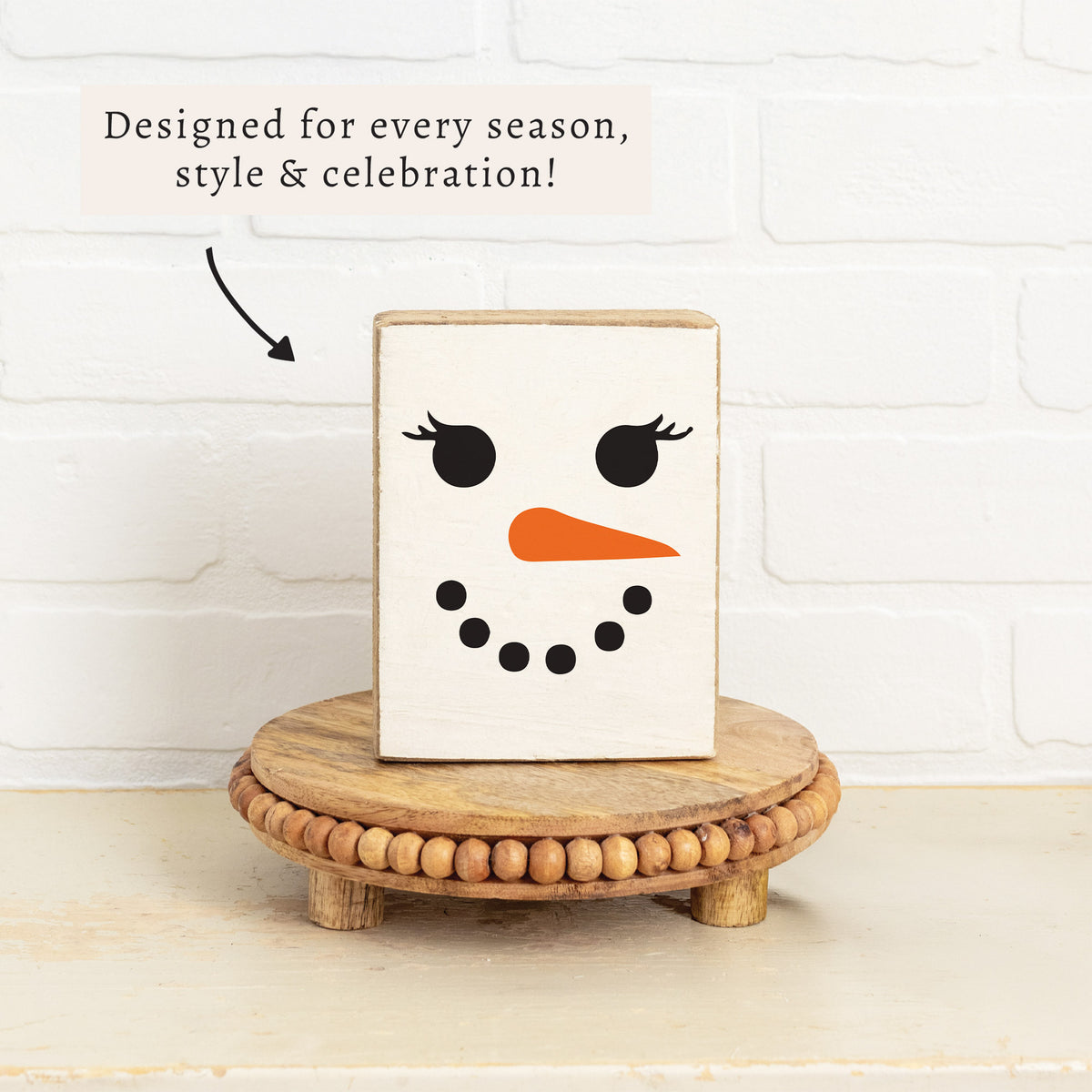 Snowlady Face Block Sign
