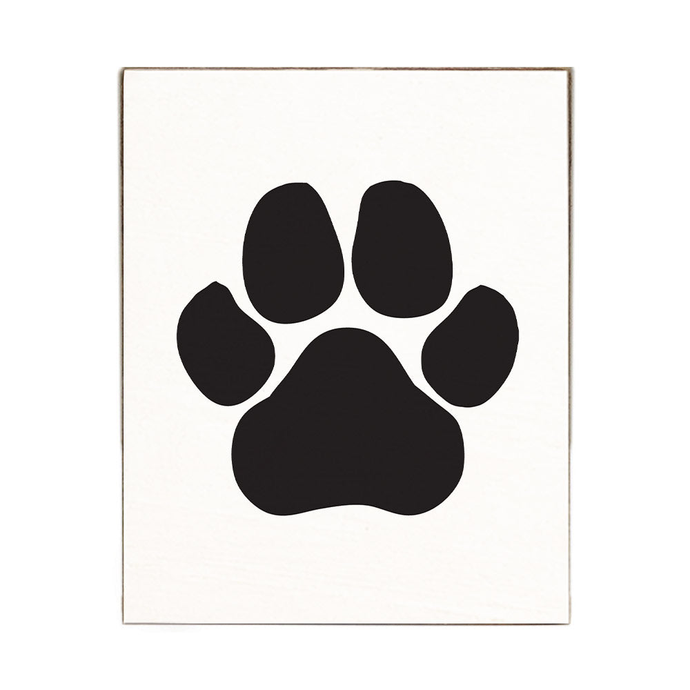 Paw Print Block Sign