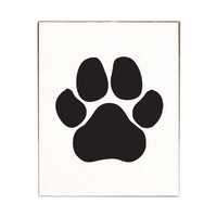 Paw Print Block Sign