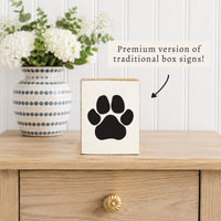 Paw Print Block Sign