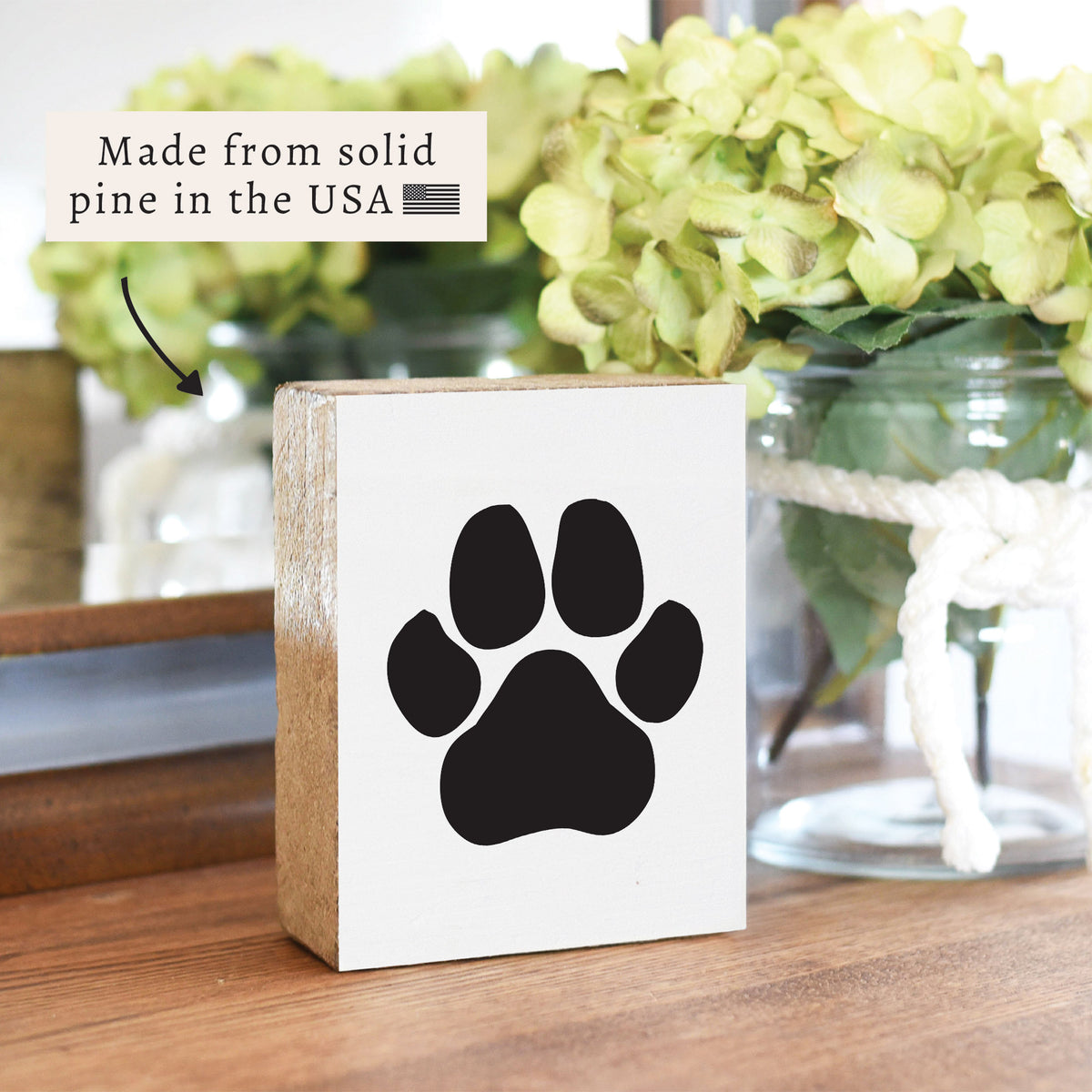 Paw Print Block Sign