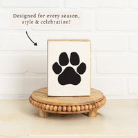 Paw Print Block Sign
