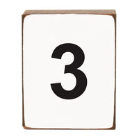 Letter Block Number - Black