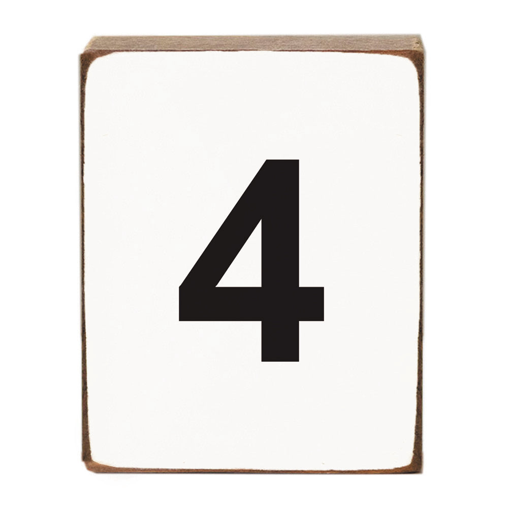 Letter Block Number - Black