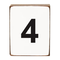 Letter Block Number - Black