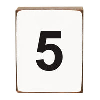 Letter Block Number - Black